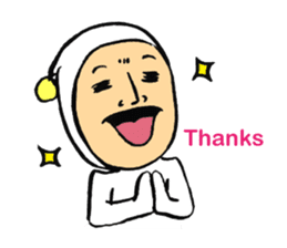 Middle-aged dressed in white (English) sticker #3229603