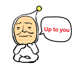 Middle-aged dressed in white (English) sticker #3229606