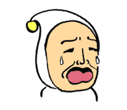 Middle-aged dressed in white (English) sticker #3229609