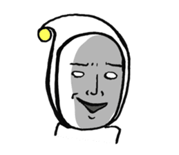 Middle-aged dressed in white (English) sticker #3229610