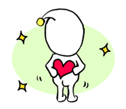 Middle-aged dressed in white (English) sticker #3229611