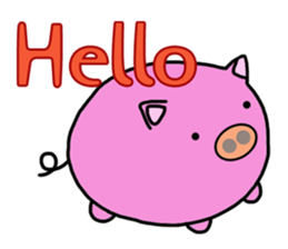 Round pig sticker #3229979