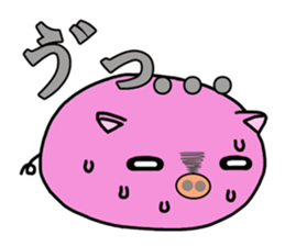 Round pig sticker #3229998