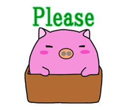 Round pig sticker #3230012