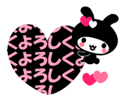 Black Rabbit "Usagi chan" talk ver1 sticker #3230949