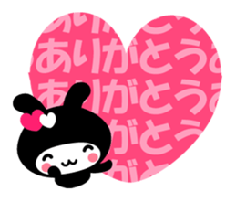 Black Rabbit "Usagi chan" talk ver1 sticker #3230951