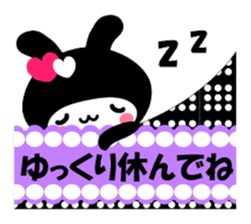 Black Rabbit "Usagi chan" talk ver1 sticker #3230963