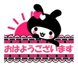 Black Rabbit "Usagi chan" talk ver1 sticker #3230970