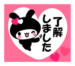 Black Rabbit "Usagi chan" talk ver1 sticker #3230975