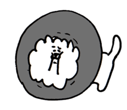 Kawaii! Fluffy cat sticker #3231336