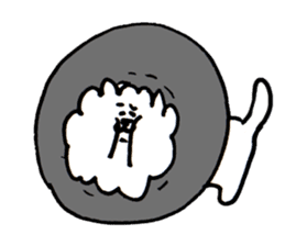 Kawaii! Fluffy cat sticker #3231336