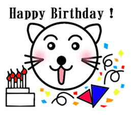 Leisurely white cat sticker #3231723