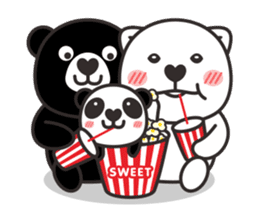 black or white 2 sticker #3232038