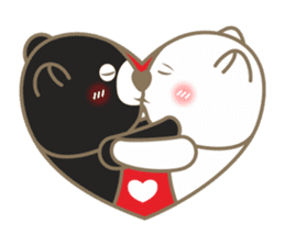 black or white 2 sticker #3232042