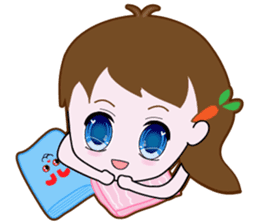 Cute Carrot Girl sticker #3232499