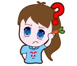 Cute Carrot Girl sticker #3232500