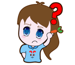 Cute Carrot Girl sticker #3232500