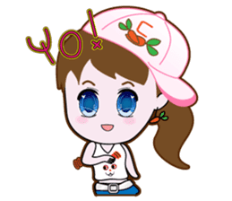 Cute Carrot Girl sticker #3232501