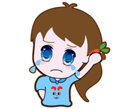 Cute Carrot Girl sticker #3232503