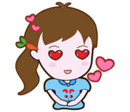 Cute Carrot Girl sticker #3232505