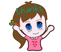 Cute Carrot Girl sticker #3232506