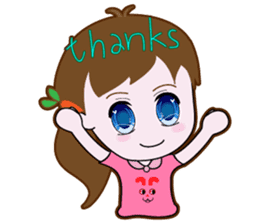 Cute Carrot Girl sticker #3232506