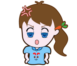 Cute Carrot Girl sticker #3232507