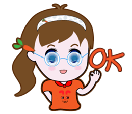 Cute Carrot Girl sticker #3232508