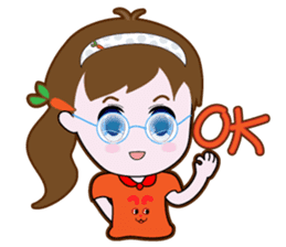 Cute Carrot Girl sticker #3232508