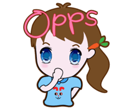 Cute Carrot Girl sticker #3232510