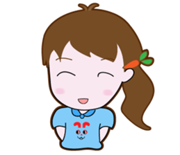 Cute Carrot Girl sticker #3232512
