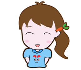Cute Carrot Girl sticker #3232512
