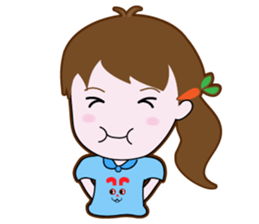 Cute Carrot Girl sticker #3232514