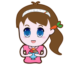 Cute Carrot Girl sticker #3232519