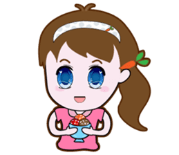 Cute Carrot Girl sticker #3232519