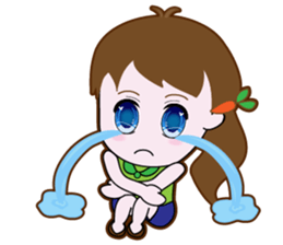 Cute Carrot Girl sticker #3232521