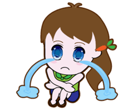 Cute Carrot Girl sticker #3232521