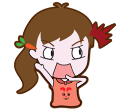 Cute Carrot Girl sticker #3232524