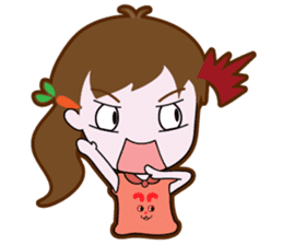Cute Carrot Girl sticker #3232524