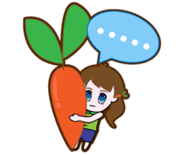 Cute Carrot Girl sticker #3232527