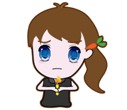 Cute Carrot Girl sticker #3232529