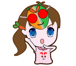 Cute Carrot Girl sticker #3232530