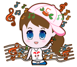 Cute Carrot Girl sticker #3232534