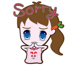 Cute Carrot Girl sticker #3232536