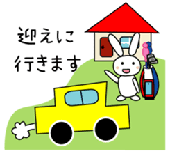 Golf rabbit sticker #3234957