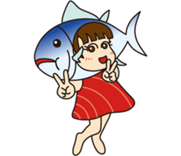[1st dish] Farm-Raised Tuna Girl sticker #3235379