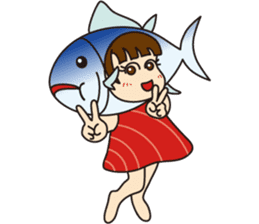 [1st dish] Farm-Raised Tuna Girl sticker #3235379