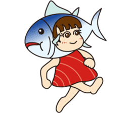 [1st dish] Farm-Raised Tuna Girl sticker #3235384