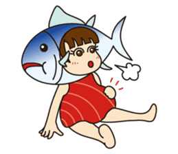 [1st dish] Farm-Raised Tuna Girl sticker #3235385