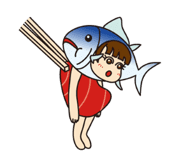 [1st dish] Farm-Raised Tuna Girl sticker #3235393